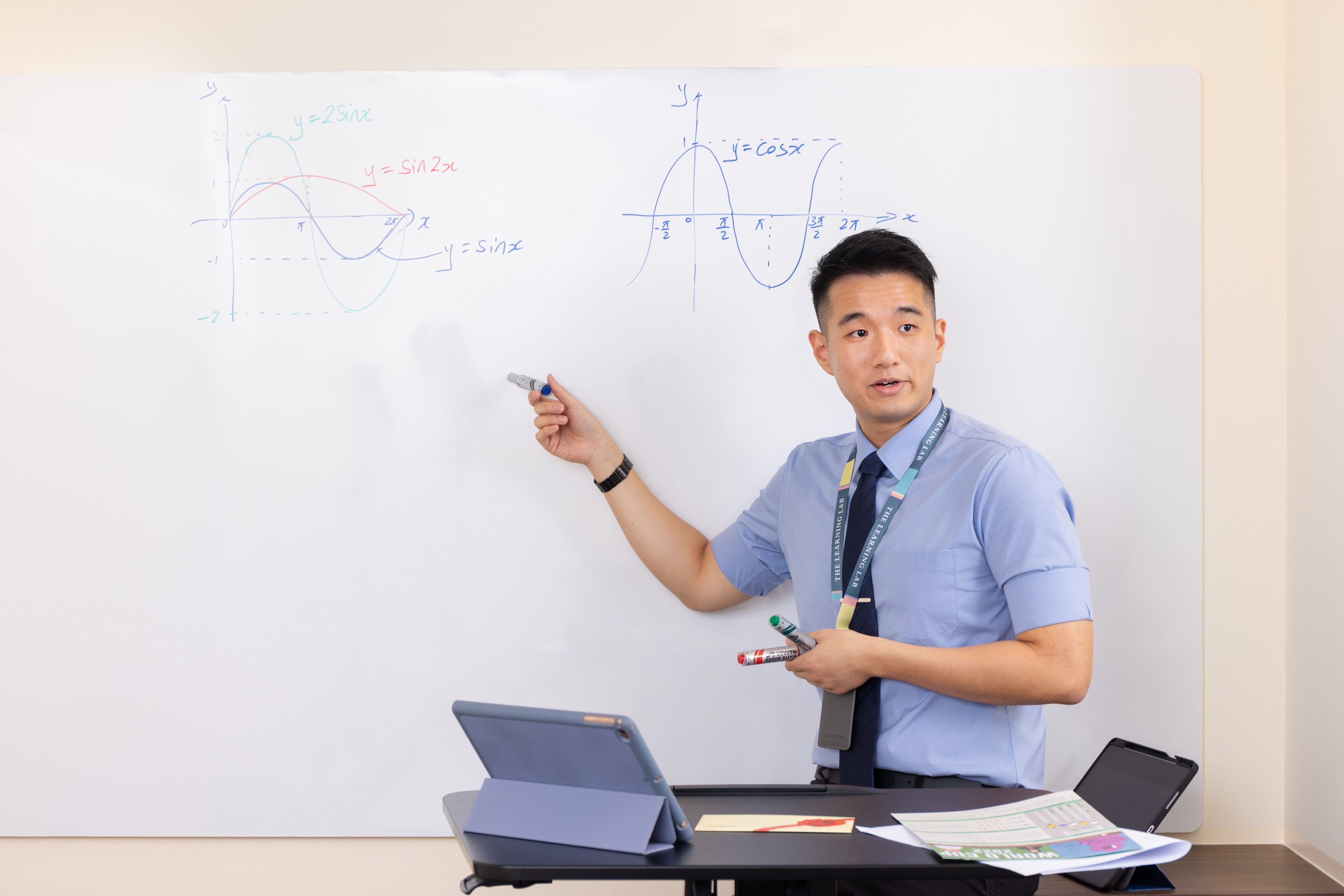 Teacher at The Learning Lab teaching a specialised maths curriculum